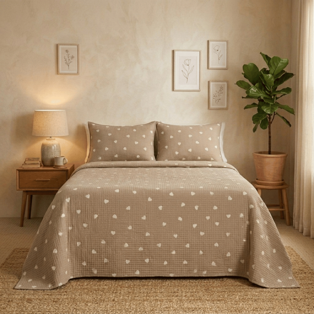 Cobre Leito Piquet Estampado Colcha de Cama Luxo Solteiro Casal Queen King Decorativa