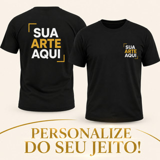 Camiseta Personalizada 100% Algodão Unissex - Sua Foto Logo ou Frase Estampa DTF Alta Definição