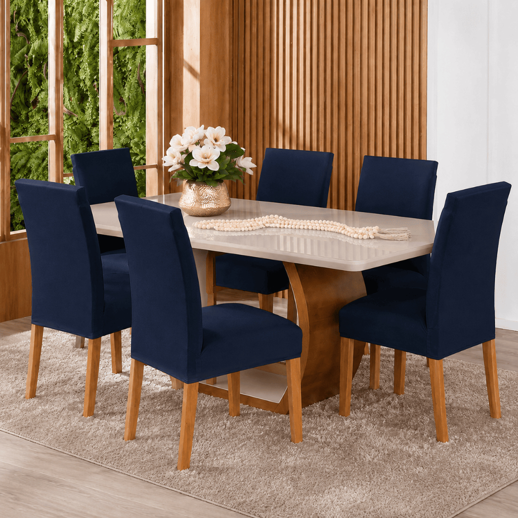 6 Capas Para Cadeira Jantar Com Elástico Envio Imediato