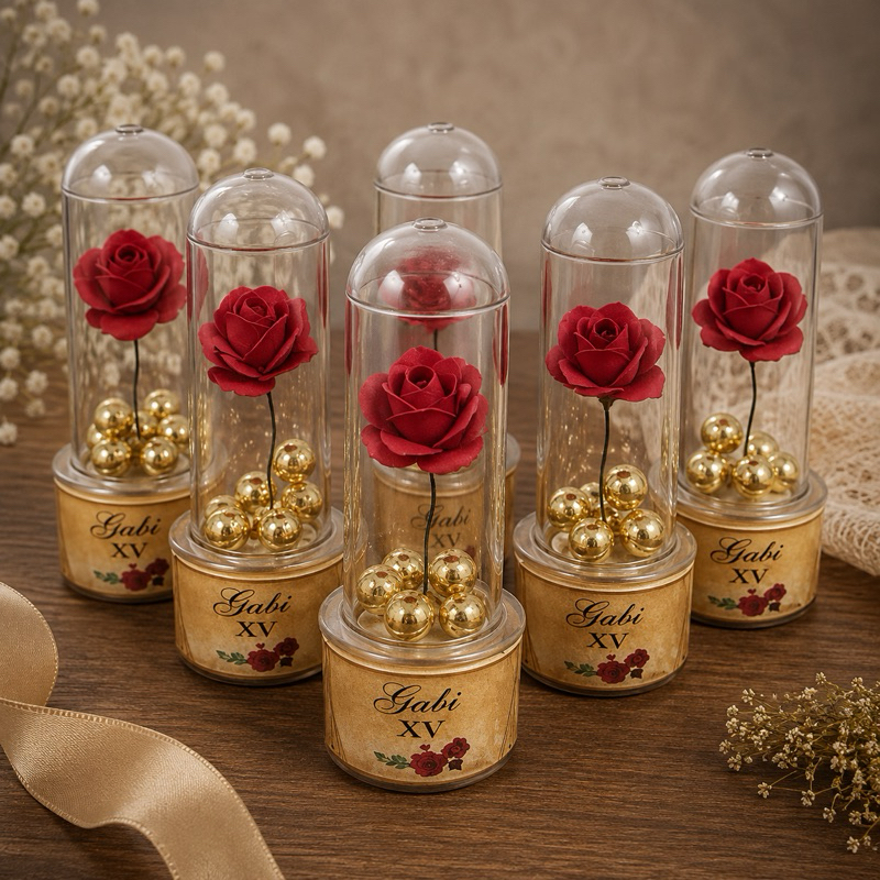 Lembrancinhas Personalizadas 15 anos | Aniversário I Casamento - Venda em Kit 20 a 50 Unidades - Vermelho