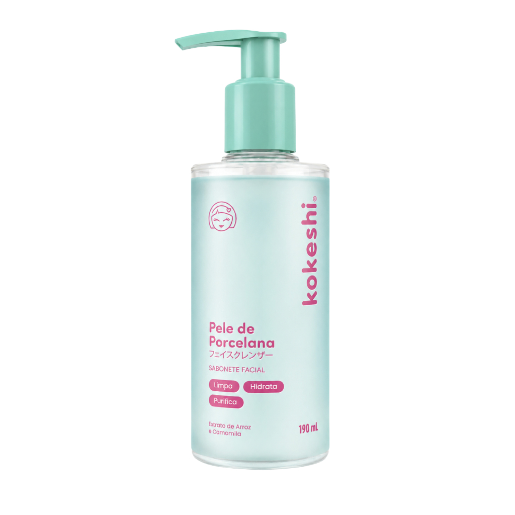 Sabonete Facial em Gel Pele de Porcelana 190ml Kokeshi