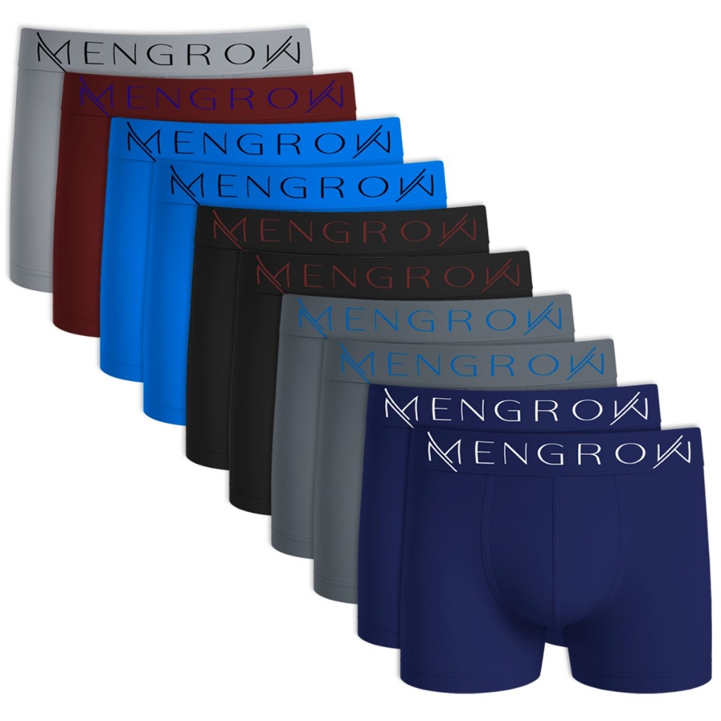 Kit 10 Cuecas Boxer Microfibra Box Masculina Adulto Sem Costura Underwear Original Mengrow Atacado