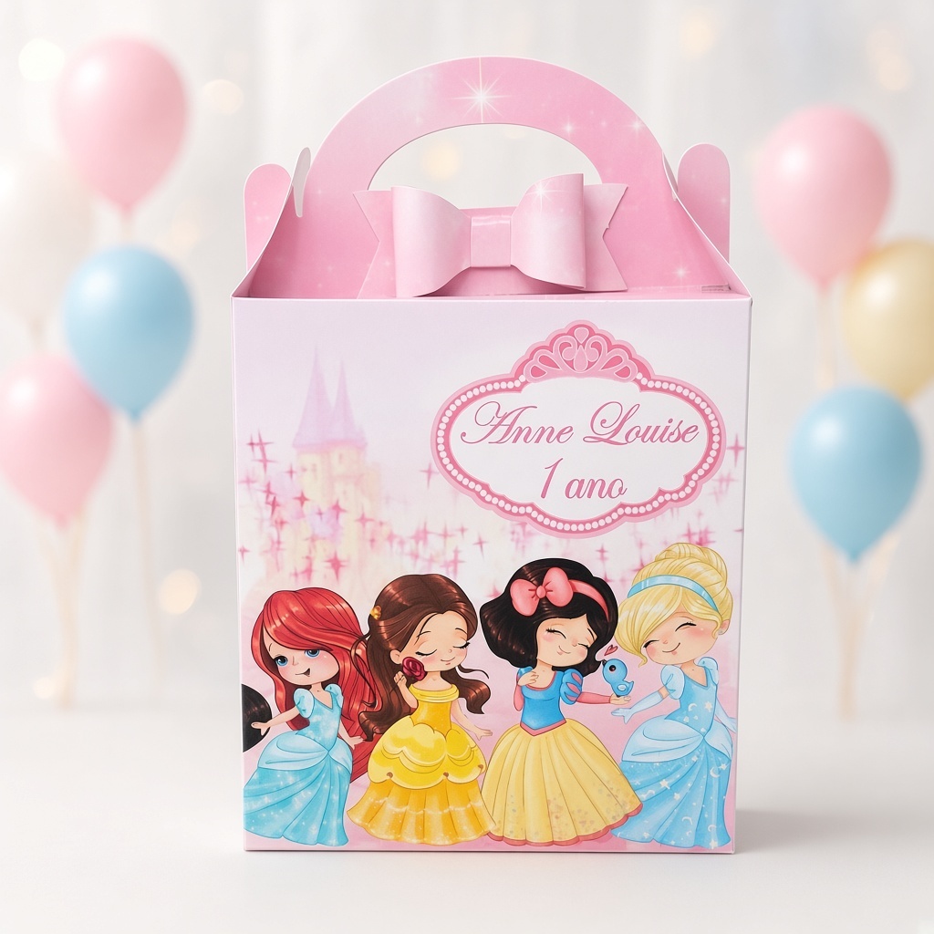 Caixa Maleta Princesas Baby Personalizada /Lembrancinha de Festa /Aniversário | decoração | Maletinha