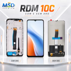 Tela Frontal LCD Com e Sem aro Rdmi 10C / Poco C40 – Toque Completo + Testada + Cores Fiéis