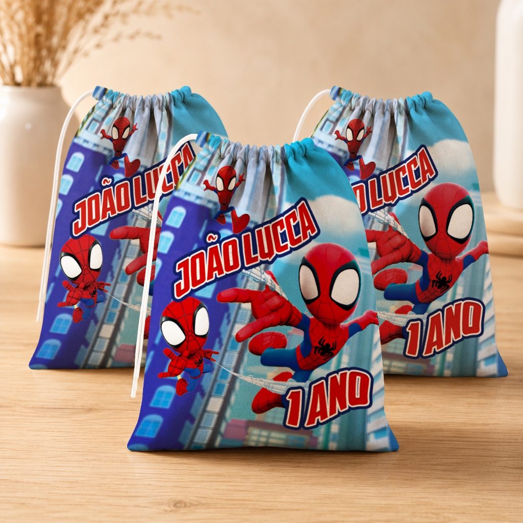 Kit 30 Homem Aranha baby  Lembrancinha Personalizada para Festa Infantil Aniversário e Eventos (15x20)