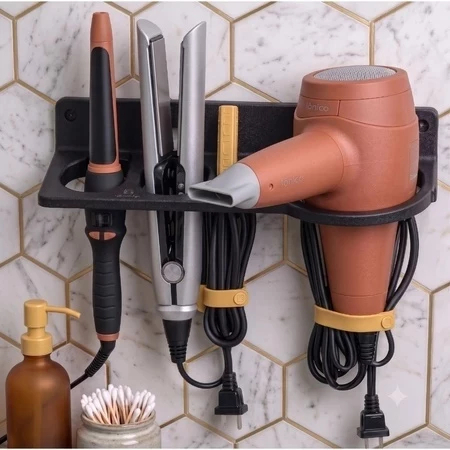 Organizador Suporte parede Para Secador De Cabelo Prancha Chapinha Babyliss Super Resistente InOrganizador Suporte
