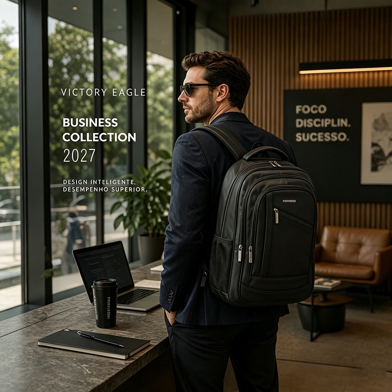 Mochila Executiva Masculina 18 Polegadas Bolsa para Notebook Trabalho Escritório Clássica Resistente
