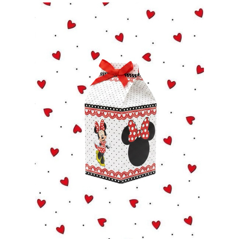Kit 30 UNIDADES Caixinha MILK\ PIRAMIDE MINNIE personalizada lembrancinha para festas, aniversario..