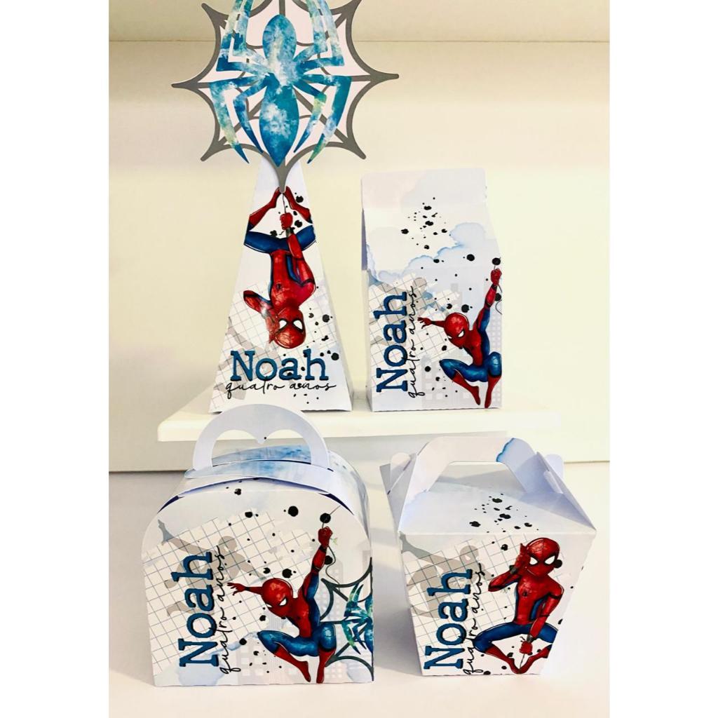 KIT PEGUE E MONTE HOMEM ARANHA LEMBRANCINHA PERSONALIZADA ANIVERSARIO CAIXINHAS PERSONALIZADAS ANIVERSARIO KIT FESTA