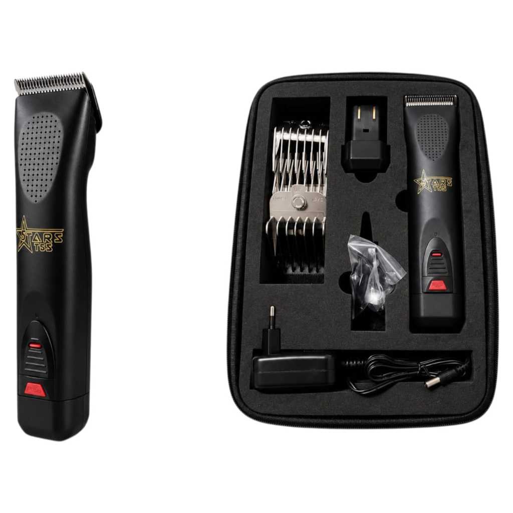 Máquina de Tosa Sem Fio 5tars T5S - Black/ Compatível: Lâminas Andis, Oster, Wahl.