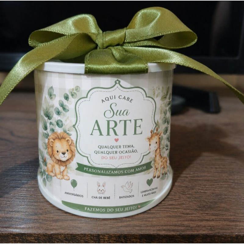 Tubolatas Personalizadas Lembrancinha Aniversário Maternidade Chá de Bebê Kit 10 15 20 30 40 Unidades Qualquer Tema Arte