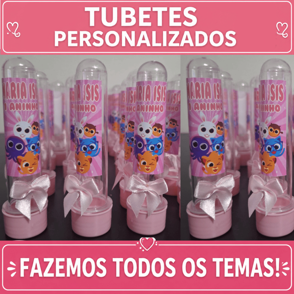 Tubetes BOLOFOFO Personalizado bolofofo lembrancinhas decoração festas e aniversários