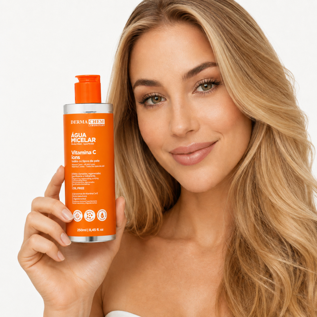 Kit 2 Água Micelar Vitamina C Ions 250ml Dermachem — imagem 2 de 2