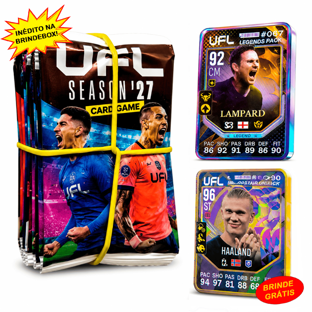 Pacotão Kit Cards - UFL Futebol (Cartinhas, Bafo, Coleção)