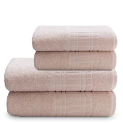 Kit Toalha de Banho Camesa Loft 4 Peças 100% Algodão 400g 2 Banho 2 Rosto Macia e Absorvente