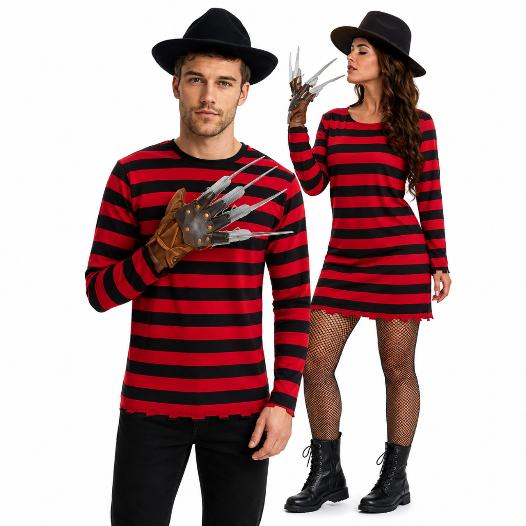 Fantasia Freddy Feminina e Masculina Completa com Chapéu e Luva Cosplay