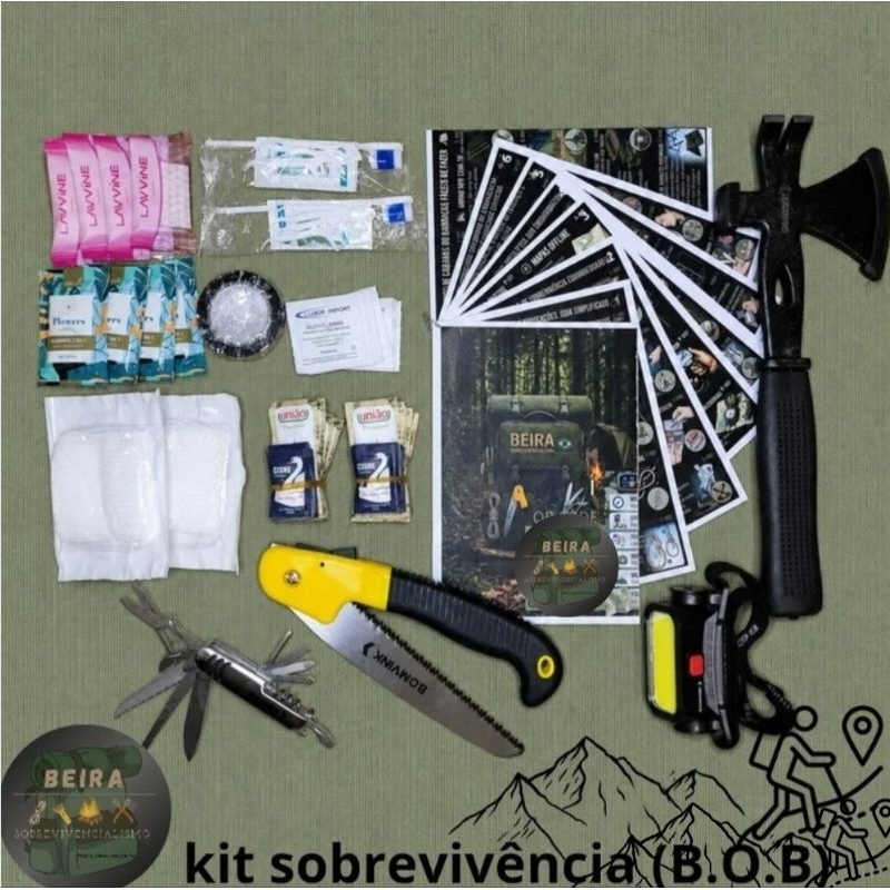 Kit Apocalipse BEIRA | Trilha | Camping | Sobrevivência | EDC