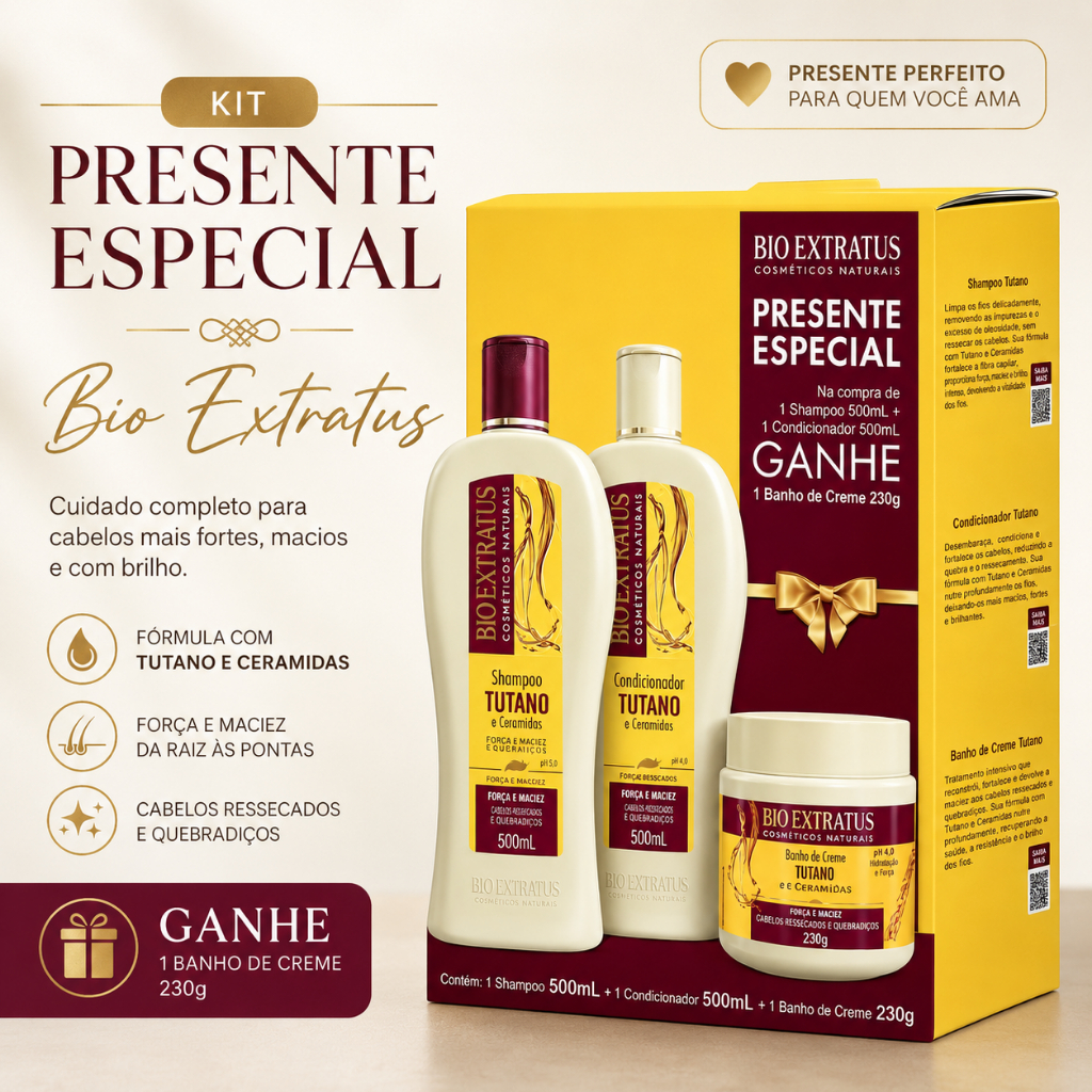 Kit Tutano Shampoo 500ML + Condicionador 500ML + Banho de creme 230g — imagem 2 de 2