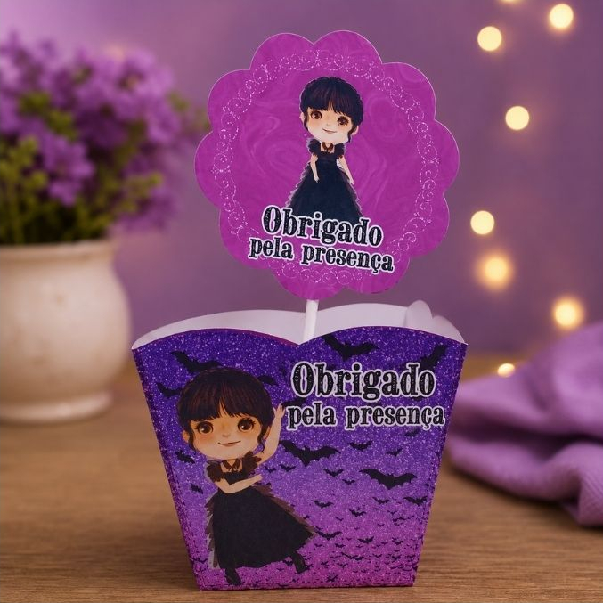 Centro de mesa cachepo wandinha, Lembrancinhas Personalizadas-festa infantil, decoração