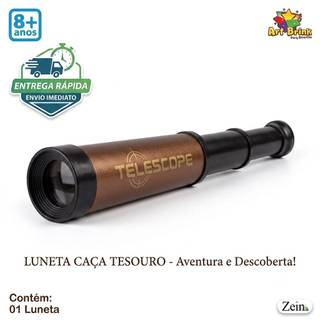 LUNETA INFANTIL CAÇA TESOURO BRINQUEDO PIRATA AVENTURA MINI BINÓCULO MONOCULAR EDUCATIVO INFANTIL PRESENTE PARA CRIANÇA