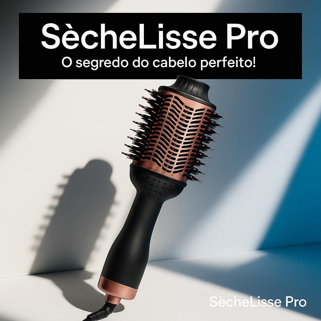 Escova Secador Alisa Profissional 127 Ou 220V Calor Proteção Contra Superaquecimento Hidratam Fios