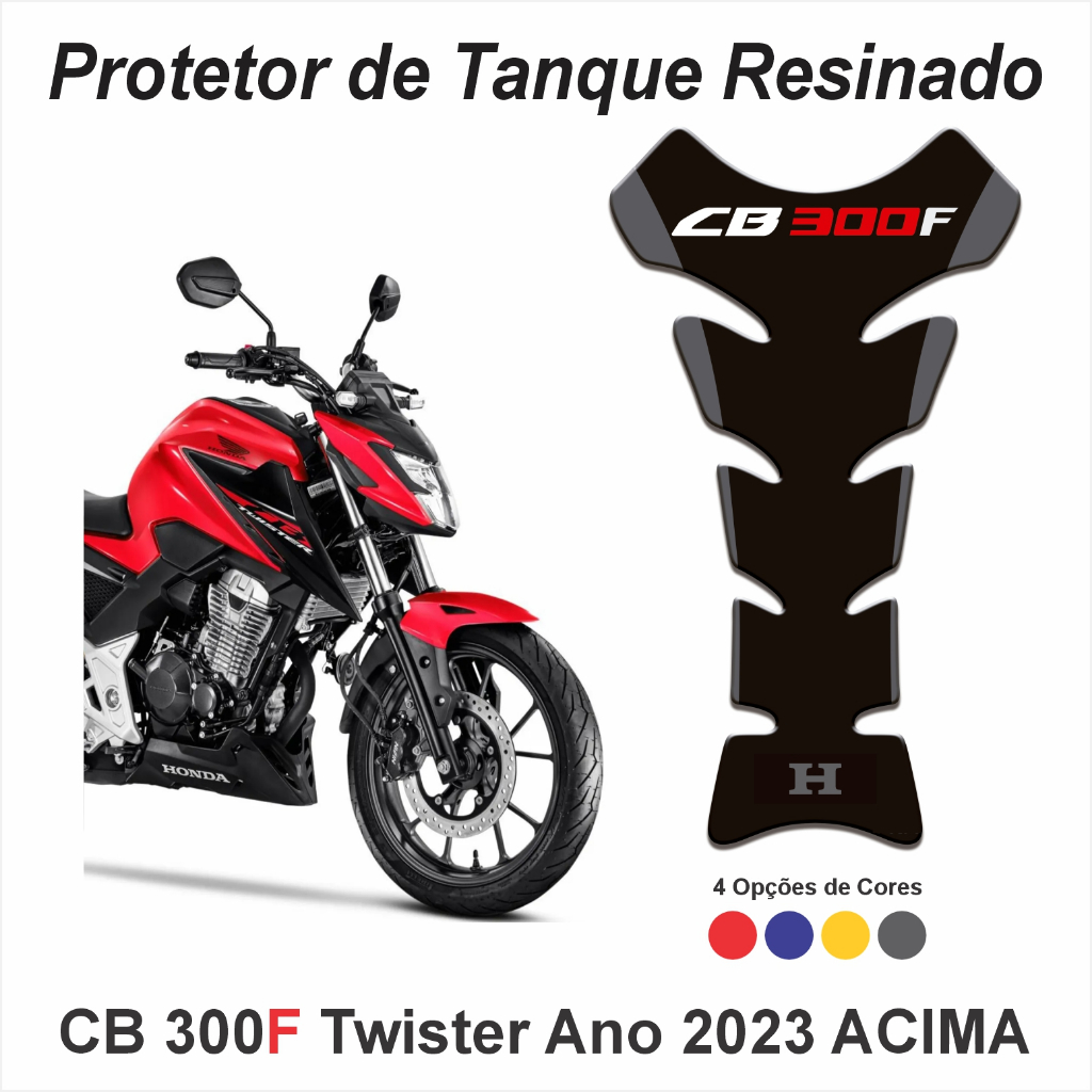 Adesivo Protetor Tanque Tankpad 3d Resinado Compatível para Moto Honda Cb 300f 300 F Twister M29