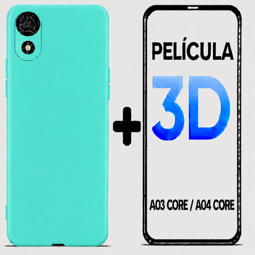 Kit capinha capa case Samsung A03 Core/A04 Core + Pelicula 3D