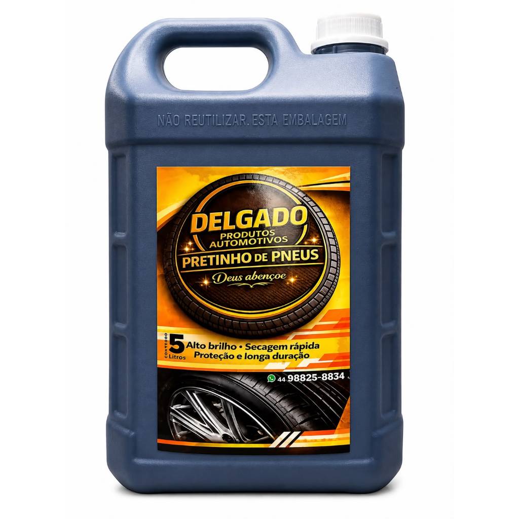 Pretinho Concentrado para Pneu Automotivo Delgado Produtos 5L