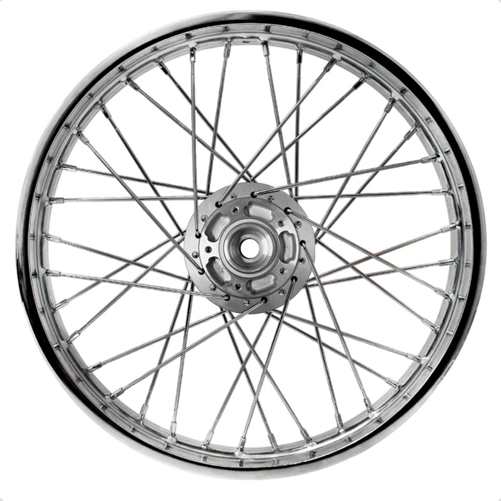 Roda Aro Calha Jante Folha Dianteira Raio 4mm Cromado Fan 125 2009/2023 Freio Á Disco · foto 2