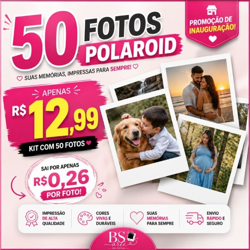 50 fotos Polaroid personalizadas | fotos impressas | estilo polaroid