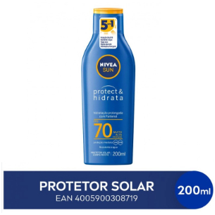 PROTETOR SOLAR NIVEA SUN PROTECT & HIDRATA FPS70 200ML