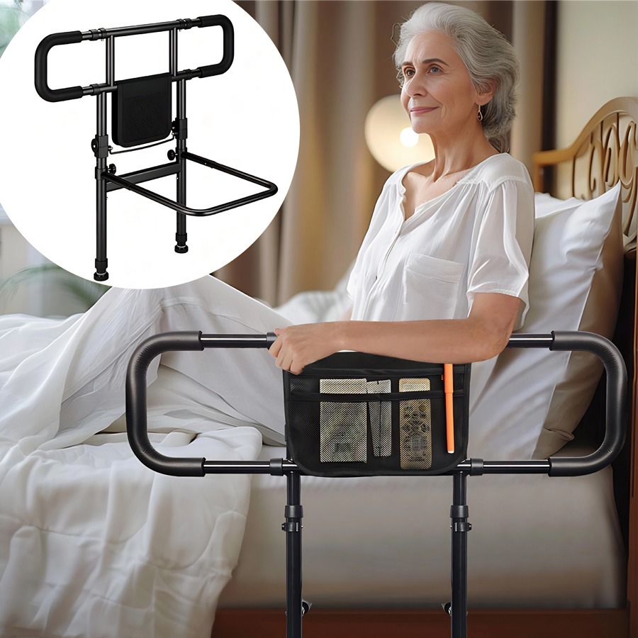 Apoios de braço para grades de cama de idosos e barras de suporte para camas dobráveis.