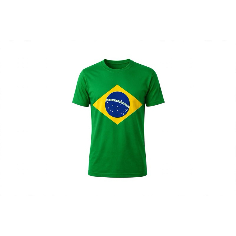 Camiseta Brasil Bandeira do Brasil Verde 100% Algodão