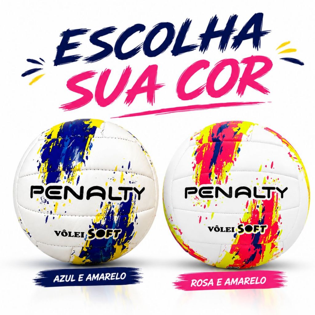 Escolha sua Cor Bola de Vôlei Penalty SOFT