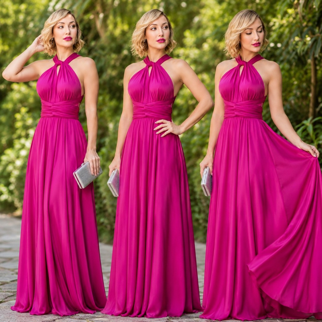 Cristina Anair Vestido Multiformas Luxo Longo Para Festa e Formatura Casamento Madrinhas e Convidadas