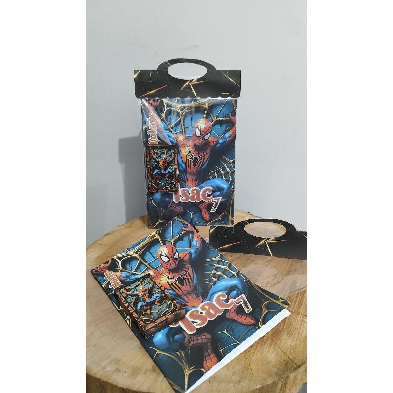 Kit Personalizado Colorir Homem Aranha - Lembrancinha de Aniversário