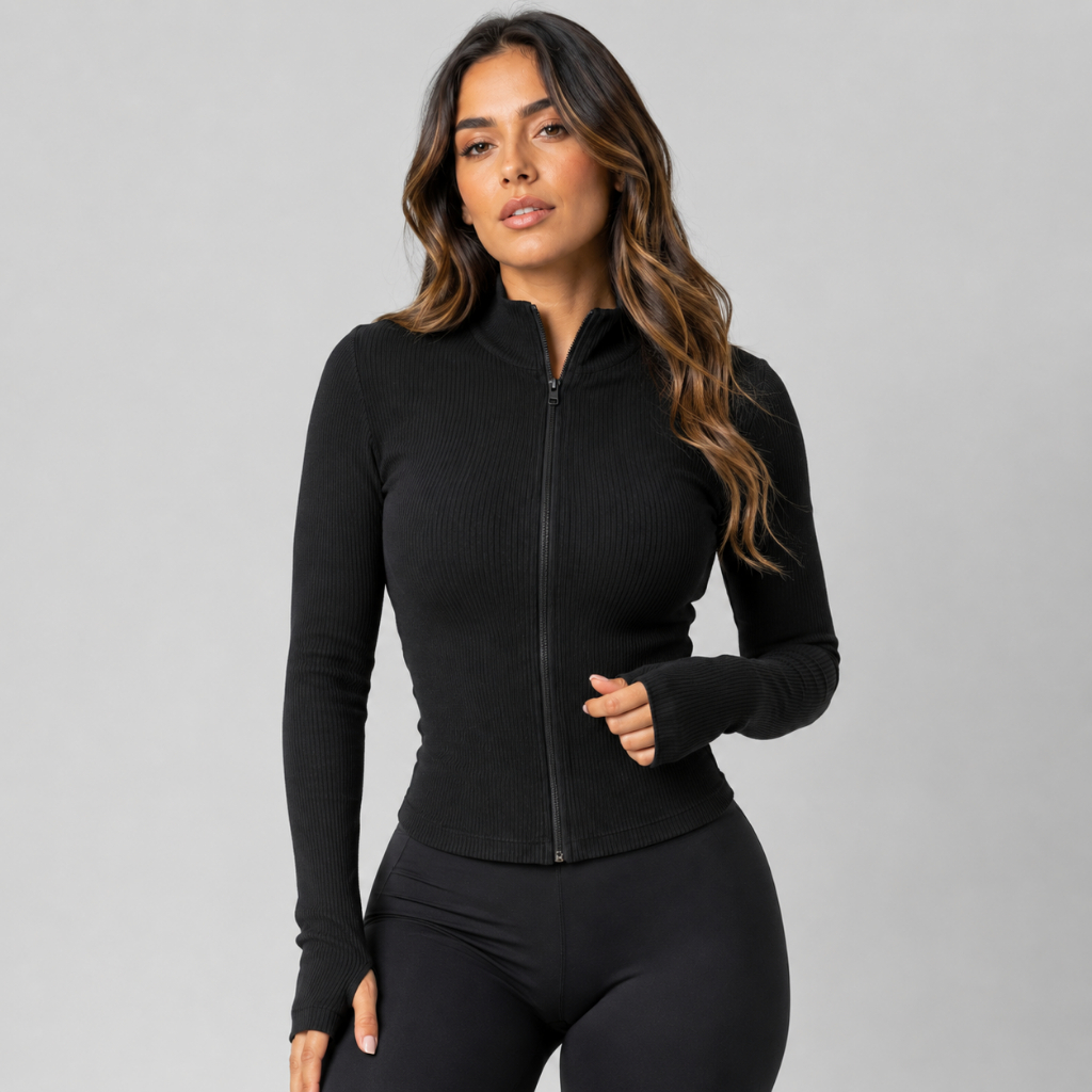 Casaquinho Jaquetinha Ziper Frontal Treino Academia Esportiva Casaco Jaqueta Feminina