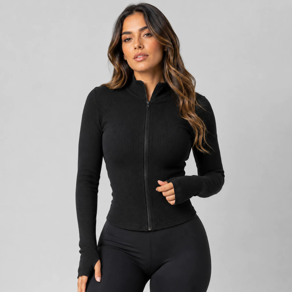 Casaquinho Jaquetinha Ziper Frontal Treino Academia Esportiva Casaco Jaqueta Feminina
