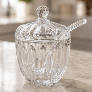 Açucareiro Wolff Imperatriz de Cristal 8cm x 8cm x 11cm 180ml