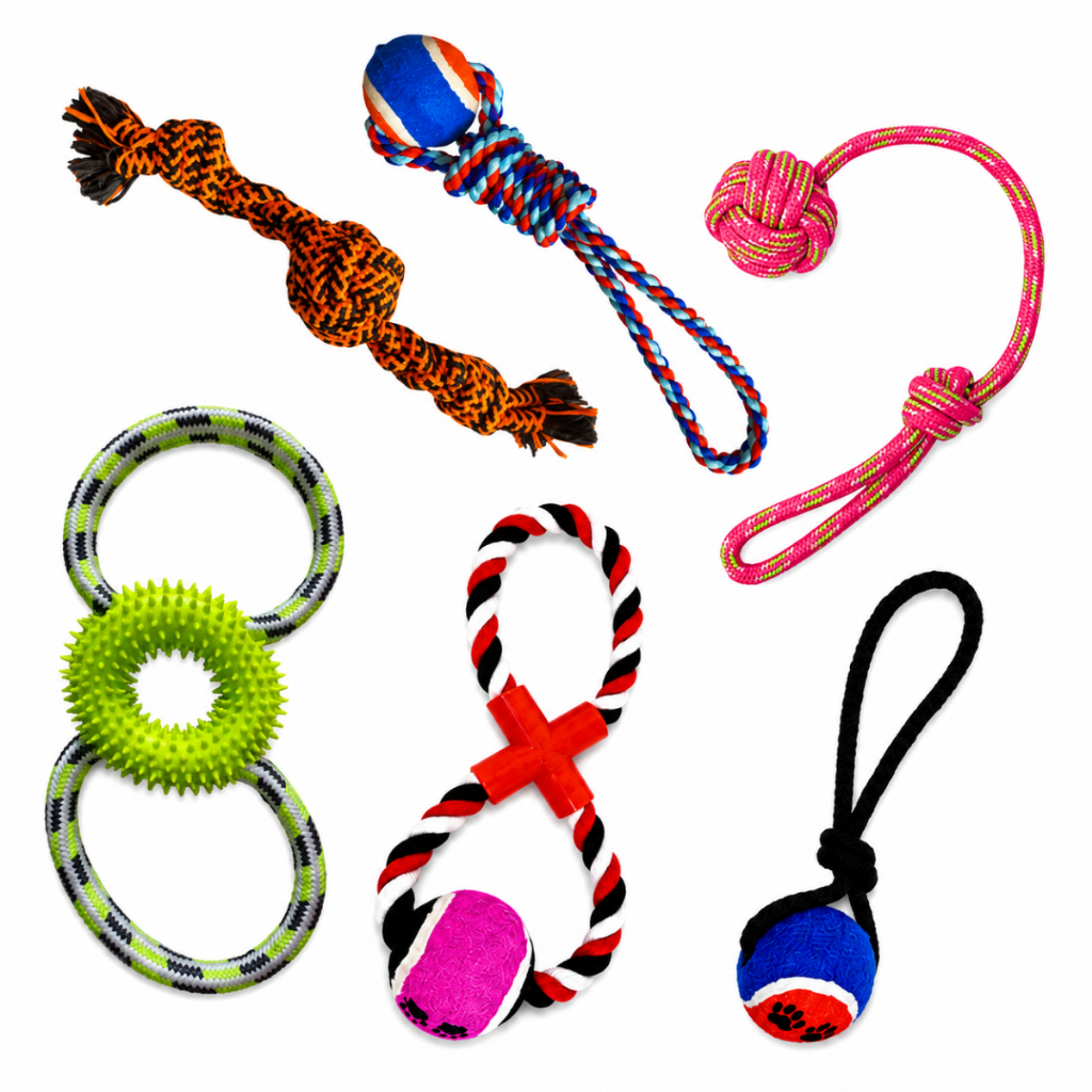 Kit 5 Brinquedo Cachorro Cordas Sortidas para Cachorro Savana Pet - Sortida