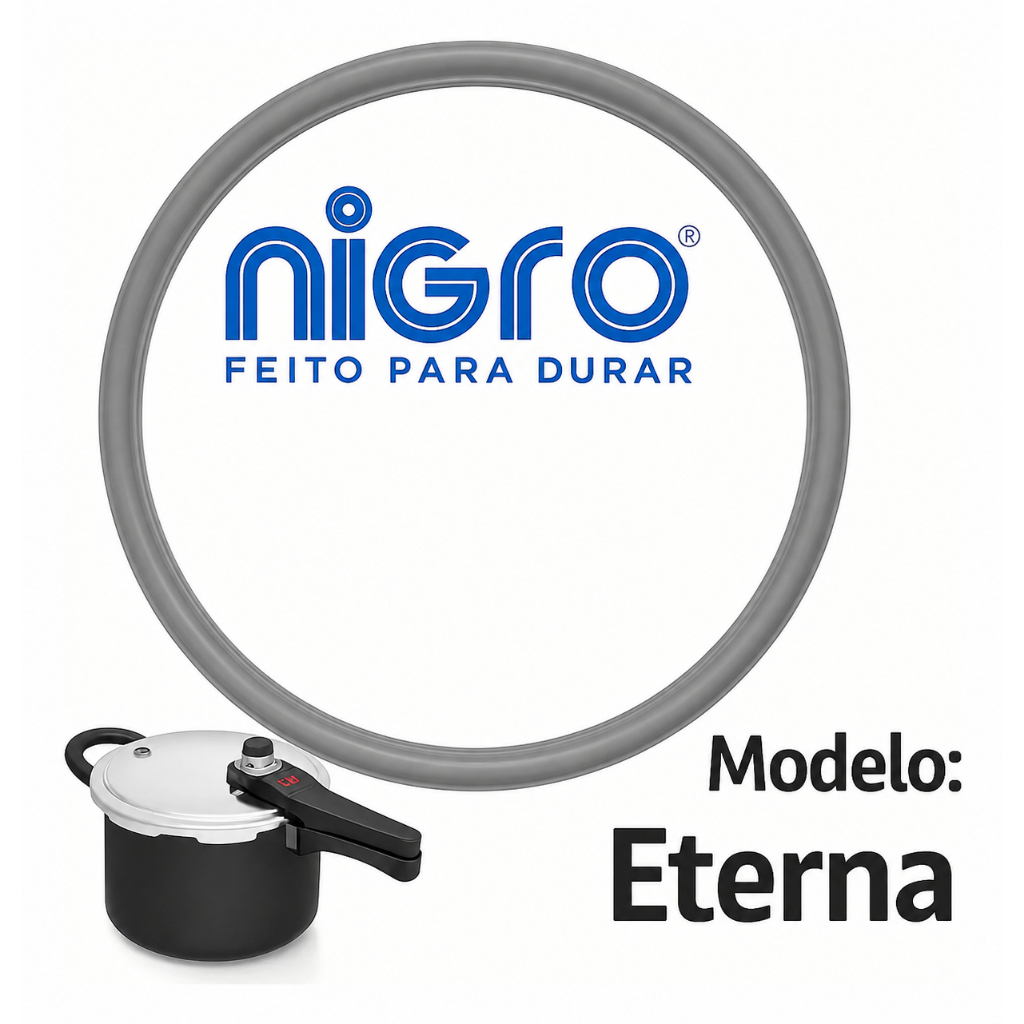 Borracha Panela de Pressão Eterna Nigro Capacidade 4,5 Litros Anel Vedação