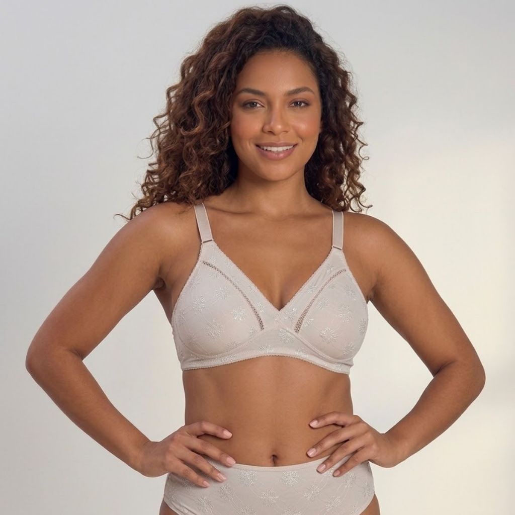 Sutiã Duloren Sem Bojo Sem Aro Plus Size Alta Sustentação Redutor Cobertura Total Summer Flower