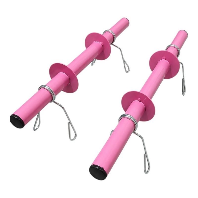 Barra oca 40 cm KIT 2 UN Rosa Halter musculação exercícios Anilha com presilhas Boby Pump — imagem 2 de 2