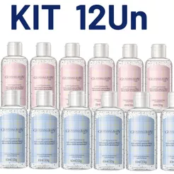 Kit 12 Álcool em Gel Higienizante Giovanna Baby Blue, Rosa 60ml Mini