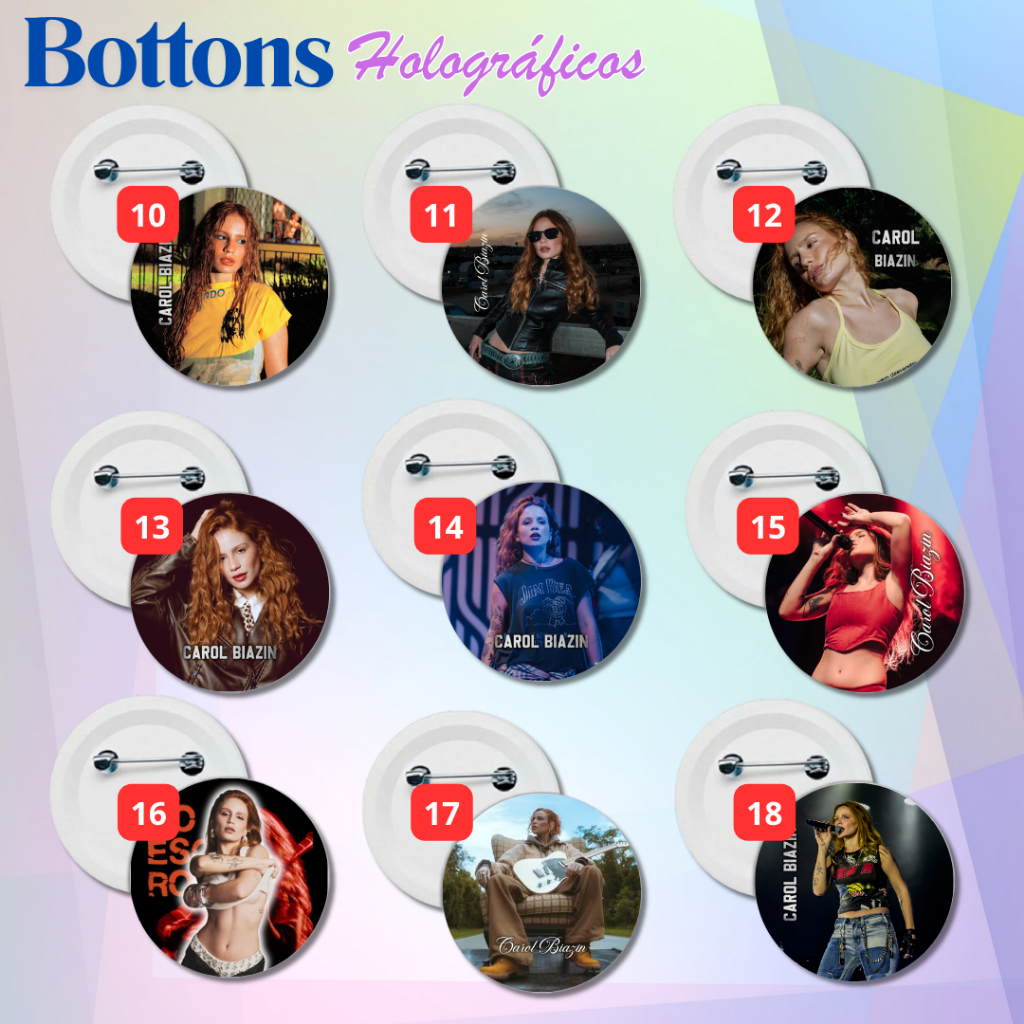 Bottons / Broche / Pin Carol Biazin