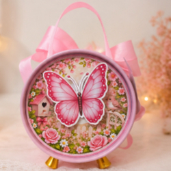 Lembrancinha Personalizada Festa Infantil Bolsinha Tubolata 10x7 Jardim de Borboletas