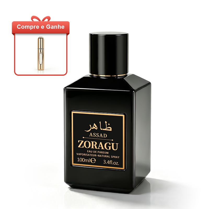Zoragu BR Perfume Masculino Asad 100ml EDP Premium Brinde Grátis Frasco Recarregável Portátil Fragrância
