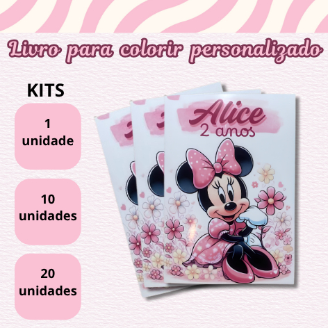 Livro de Colorir Personalizado | Vários Temas | Lembrancinha de Aniversário | Festa Infantil | Livrinho para crianças