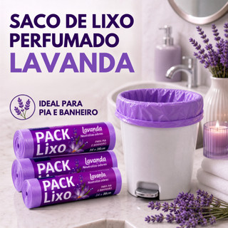 Saco Lixo Lavanda Para Pia e Banheiro Fragrância Duradoura