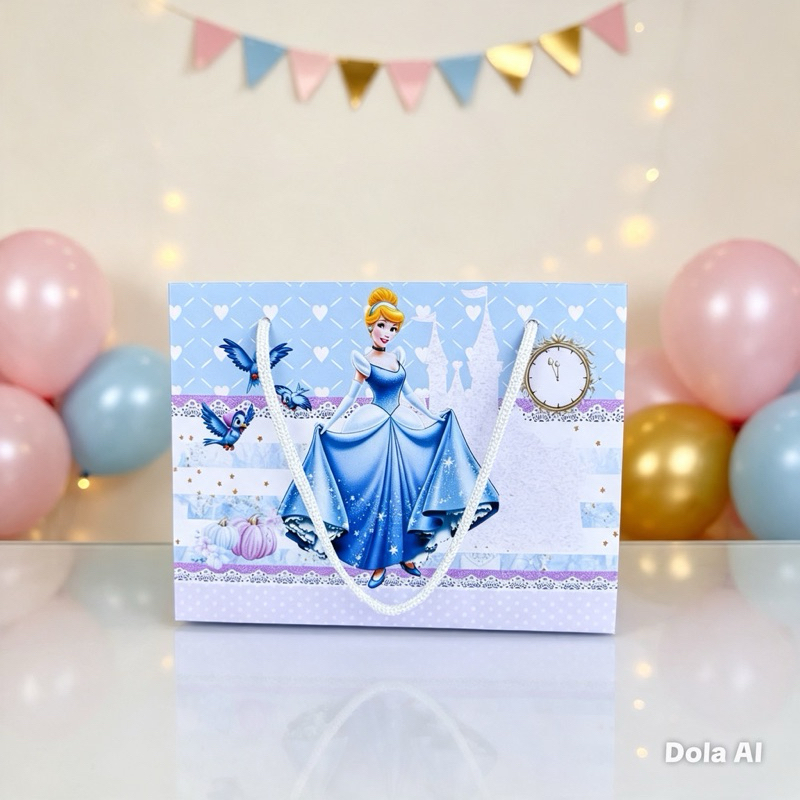 Sacolinha Surpresa personalizada CINDERELA - Personalizados SACOLAS CINDERELA -  PEGUE E MONTE